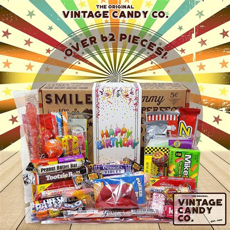 Happy Birthday Nostalgia Candy Care Package For Birthday Girl Or Boy