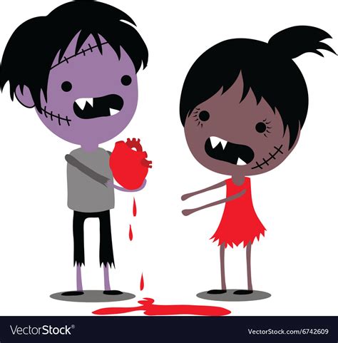 Zombie love Royalty Free Vector Image - VectorStock