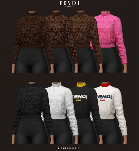 SLIMMAZSIMS CC FINDS Plumbobsnfries Plumbobsnfries FENDI Sweater