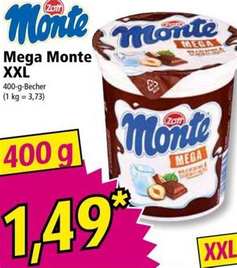 Zott Monte Mega Monte XXL 400g Angebot Bei Norma