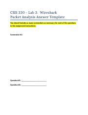 Wireshark Packet Analysis Lab Answer Template With Course Hero