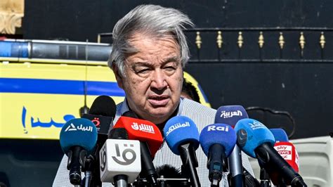 Blocked Aid For Gaza A Moral Outrage UN Chief Says