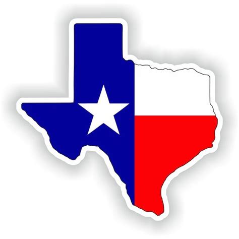 Texas Map Flag Silhouette Sticker For Laptop Book Fridge Gui Inspire