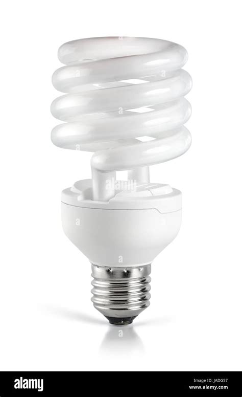 Energy Saving Compact Fluorescent Lightbulb Isolated On White