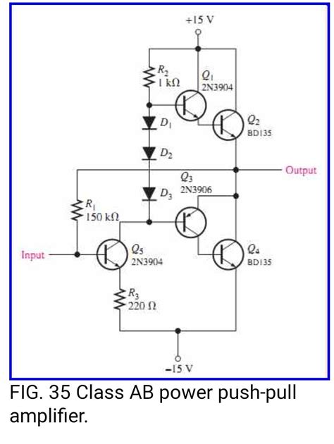 Figure 35 A Class Ab Power Amplifier Circuit Which