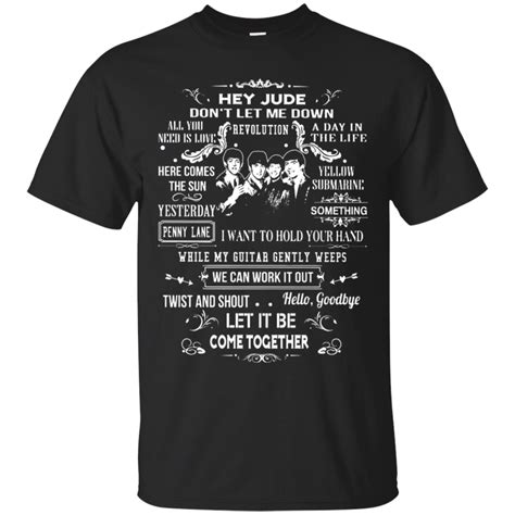 hey_jude_aw Beatles Lyrics Shirt Hey Jude Don’t Let Me Down Black ...