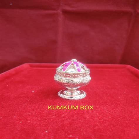 Round Antique Silver Traditional Kumkum Box For Home At Rs 2599 Piece