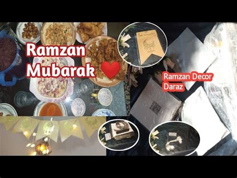 Ramzan Decorations From Daraz / Ramzan Mubarak First Roza routine 🤍 #ramadan - YouTube