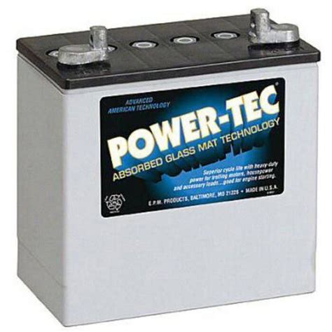 Power Tec 12v Agm Deep Cycle Marine Battery Group 22 8a22nf Defender Marine