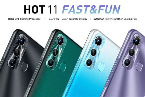 Infinix Hot 11 Dibekali Dengan Chipset Helio G70 Dan Baterai 5200 MAh