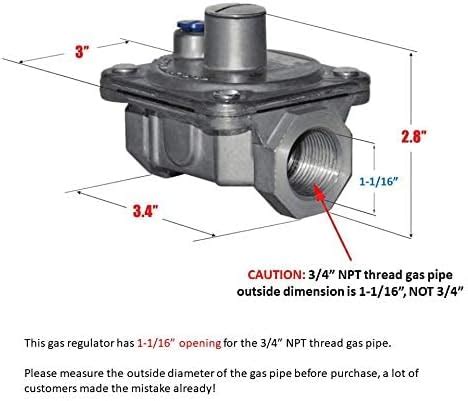 Maxitrol regulador de presión para gas natural 34 pulgadas FTP tubo de