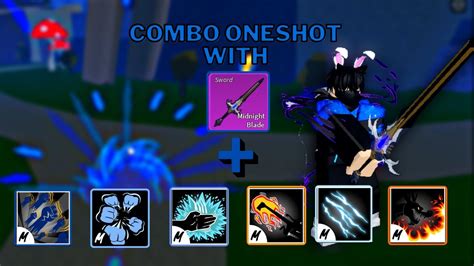 Combo One Shot With Midnight Blade And All Melee Blox Fruits Update