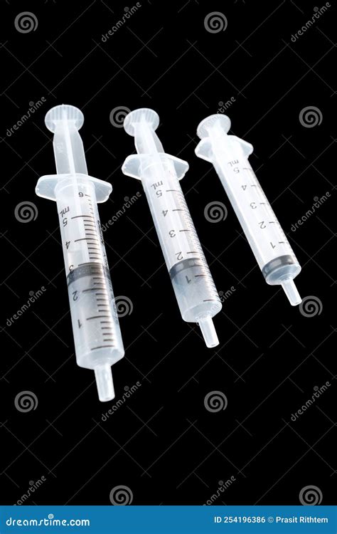 Syringes Isolated On A White Background With Health Blood Samples