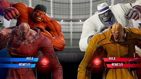 Red Hulk And Red Nemesis Vs Hulk And Nemesis Very Hard Marvel Vs Capcom Infinite 4k Uhd Gameplay