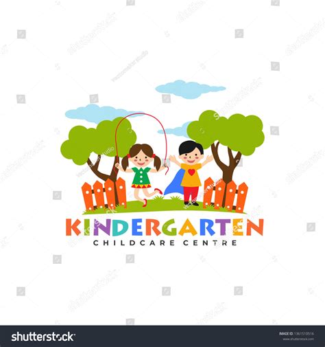 Kindergarten Logo Templates Stock Vector Royalty Free 1361510516