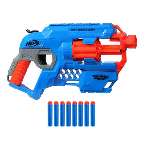 Nerf Alpha Strike Hammerstorm Blaster Hammer Priming Action Rotating