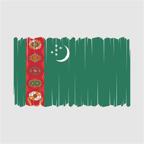 Turkmenistan Flag Vector 21651292 Vector Art At Vecteezy