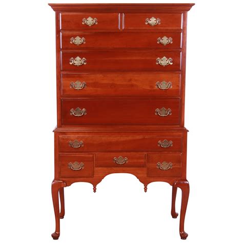 Ethan Allen American Chippendale Solid Maple Seven Drawer Dresser At