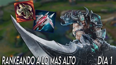 Rankeado A Lo Mas Alto Dia 1 Tryndamere VS Aatrox YouTube