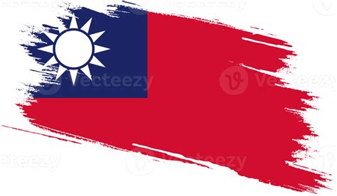 Taiwan Flag In Grunge Style 12024971 Png
