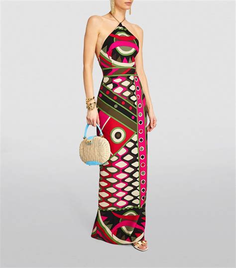 Womens Pucci Multi Vivara Print Maxi Dress Harrods Uk