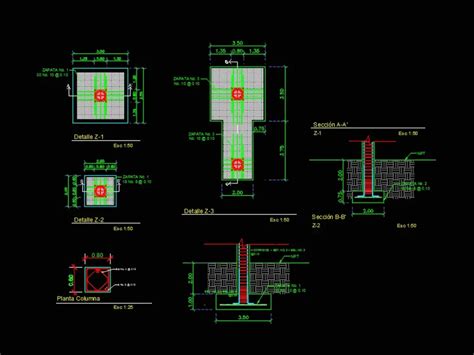 Losa De Cimentacion En AutoCAD Librería CAD