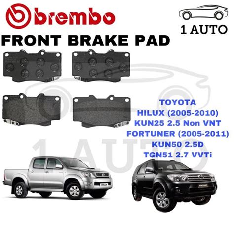 Genuine Brembo Front Brake Pad Toyota Hilux Kun D Non Vnt