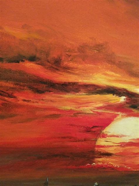 Sunset Painting Poppy Field Painting Original Landscape Oil Painting On Canvas Red Poppy