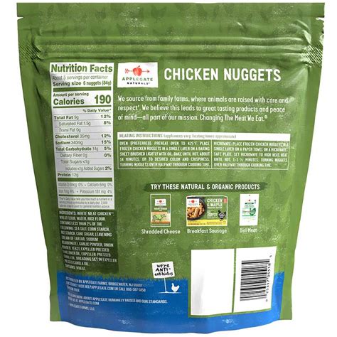 Products - Breaded Chicken - Natural Chicken Nuggets in a Family Size Bag - Applegate