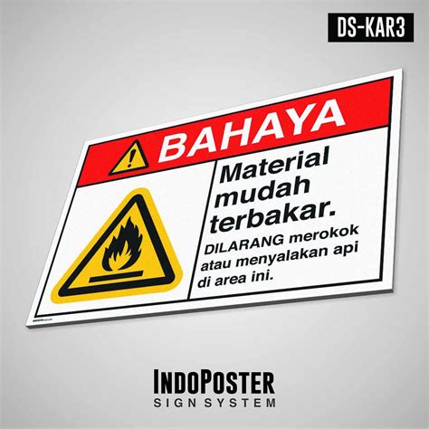 Jual Safety Sign Rambu K3 PVC ANSI Material Mudah Terbakar S Shopee