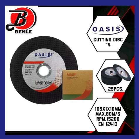 Cutting Disc Oasis Per Box 25 Pcs For Metal Iron Stainless Steel 105mm