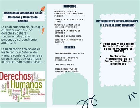 Triptico Instrumentos Internacionales De Los Derechos Humanos