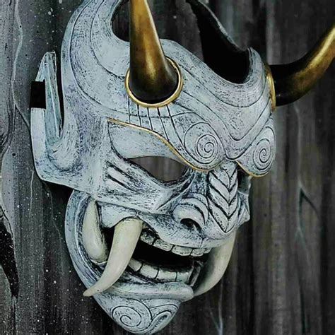 Japanese Hannya Demon Oni Samurai Noh Kabuki Prajna Devil Latex Mask