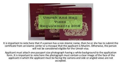 Umrah visa requirements