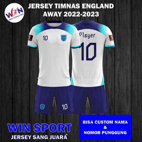 Jual Jersey Sepak Bola TIMNAS ENGLAND AWAY 2022 2023 Setelan Baju