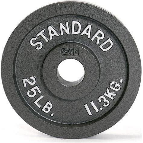 Cap Barbell Gray Olympic Cast Iron Weight Plate 25 Lb