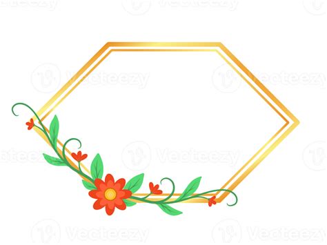 Frame Background with Floral Illustration 23209614 PNG