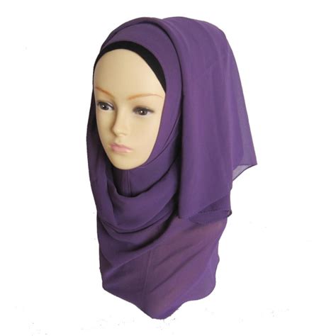 New Women Muslim Chiffon Hijab Islamic Headwear Scarf Arab Caps Shawls