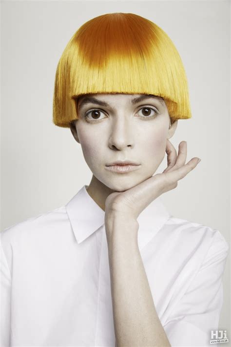Blonde Wig Style With Full Fringe And Bob Style Crop