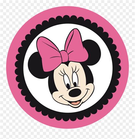 Minnie In Pink And Black - Minnie Mouse Head Clipart (#1255046 ...