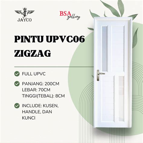 Jual Pintu Upvc Kamar Mandi Jayco X Cm Pintu Dengan Kaca Engsel