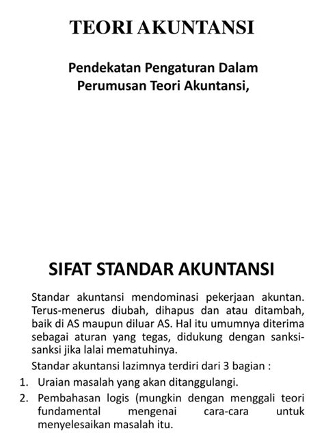 PDF Pendekatan Pengaturan Dalam Perumusan Teori Akuntansi DOKUMEN TIPS