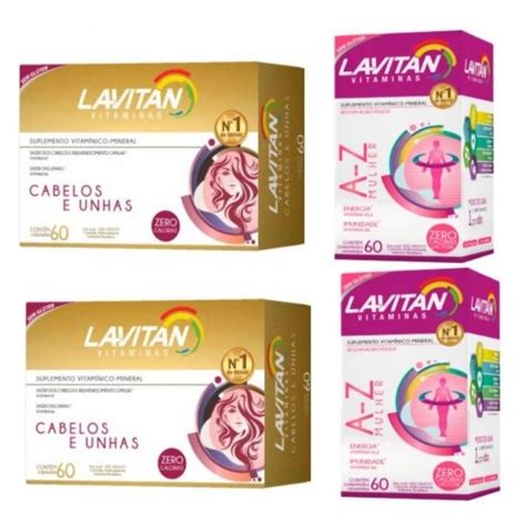 Kit Cimed 2 Lavitan Hair Cabelos e Unha 60cáps 2 Lavitan A z Mulher