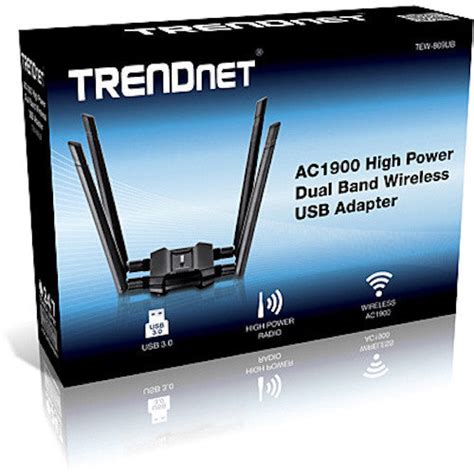 TrendNet TEW-809UB AC1900 High Power Dual Band Wireless USB Adapter ...