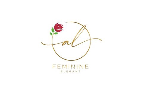 Initial AL Feminine Logo Beauty Monogram And Elegant Logo Design