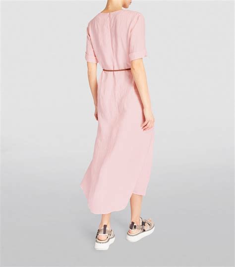 Peserico Linen Belted Dress Harrods Us