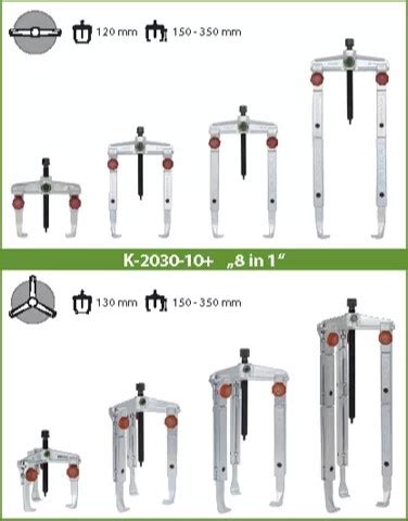Kukko Juego de extractores universales 2 y 3 patas con ajuste rápido
