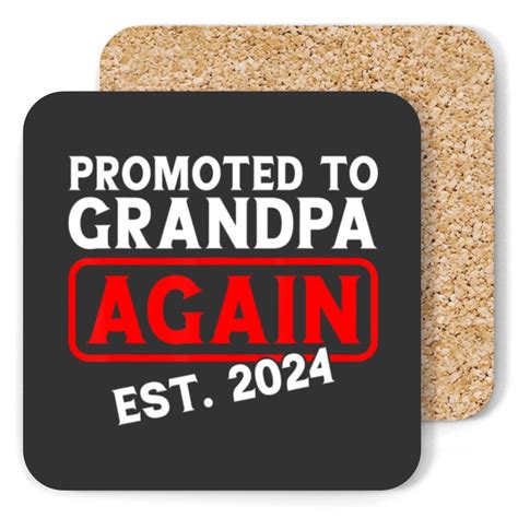 Mens Promoted To Grandpa Again Est 2024 Pregnancy Grandpa Again