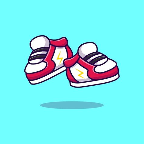 Ilustración de iconos de vector de dibujos animados de zapatos de