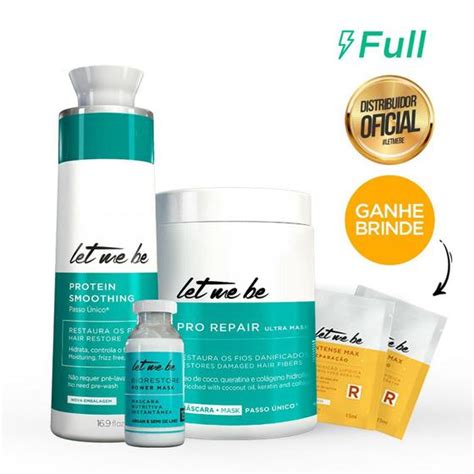 Combo Let Me Be Progressiva Sem Formol 500ml Botox Pro Repair 1 Kg